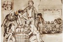 Daniel Maclise, Sketch of Apple Bobbing for the painting 'Snap-Apple Night', 1832. Museum no. F.88:124