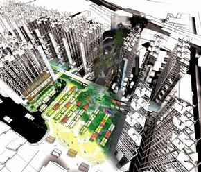 aberrant architecture, 'The Single Life', render, research project, 2007 (click image for larger version) 