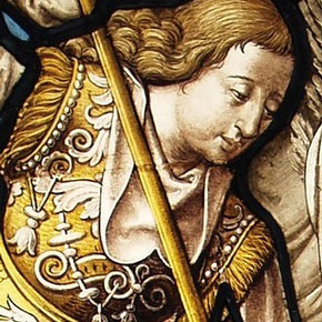 Figure 4. After treatment (c.307-1928) detail showing more painted detail after reglazing. (Photography by Ann Marsh).