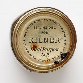 Figure 3. 'Book in a Jar' corrosion products on lid (Photography by V