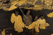 The Mazarin Chest (detail showing Prince Genji visiting Suetsumuhana), Japan, about 1640. Museum no. 412:1-1882