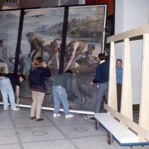 Figure 2. Moving the cartoons to temporary storage
