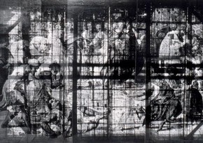 Figure 5. Photograph of the cartoon 'Death of Ananias' in transmitted light
