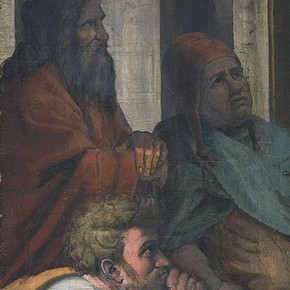 Saint Paul Preaching at Athens – detail of Leo X and Janus Lascaris