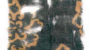 Clamp-resist dyed silk, 600-700 AD. Museum no. LOAN:STEIN.303 (Bal.007.c)