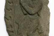 Stucco relief fragment, 500-600 AD. Museum no. LOAN:I A SURVEY.8 (Kha.ii.N.W.004)