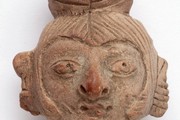 Female head, 200-500 AD. Museum no. LOAN:INDIA.61 ((Khot.01.i)