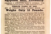 Flyer advertising General Tom Thumb, 1852. Museum no. S.985-1984