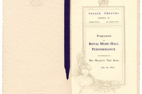 Souvenir programme for the Royal Command Performance, 1 July, 1912