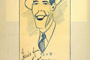 Caricature of Tommy Trinder by Gilbert Sommerlad, 16 April 1937. Musuem no. S.131:49-2002