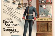 Music sheet cover for 'The Boys that Mind the Shop' sung by Vesta Tilley, late 19th to early 20th century