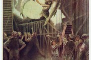 R. G. Mathews, Colour print showing how the Rhine Maidens swim in Wagner's Das Rhinegold, 30th September 1936. Museum no. S.4850-2009