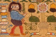 Sampler (detail), 1660. Museum no. T.217-1970. Given by Lord Cowdray
