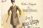 Sheet music cover for 'Burlington Bertie' sung by Vesta Tilley, around 1900. Museum no. S.81-2008
