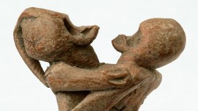 Terracotta pair of monkeys, 200-600 AD. Museum no. LOAN:INDIA.77 (Yo.0048.e)