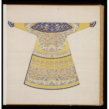 Illustrated manuscript - The back of a summer court robe worn by the Emperor Illustrated manuscript - The back of a summer court robe worn by the Emperor