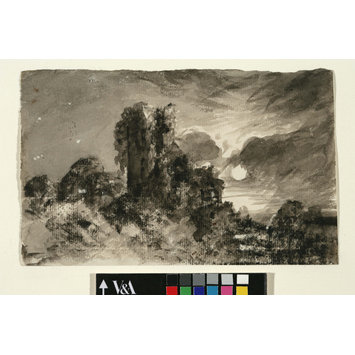 Drawing - Design for an illustration to Gray's 'Elegy', Stanza III. Drawing - Design for an illustration to Gray's 'Elegy', Stanza III.