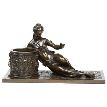 Inkstand - Inkstand with a reclining woman Inkstand - Inkstand with a reclining woman