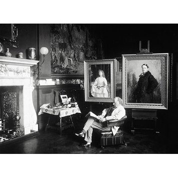 photograph - Portrait of John Everett Millais in his studio photograph - Portrait of John Everett Millais in his studio