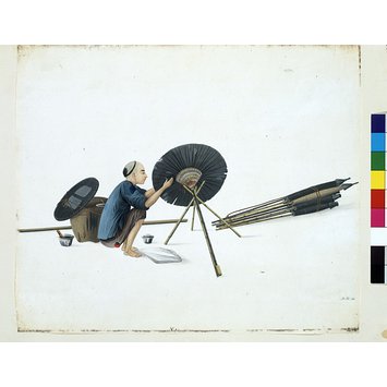 Painting - An Umbrella mender Painting - An Umbrella mender