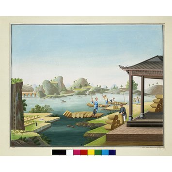 Painting - Transport of Tea by River Painting - Transport of Tea by River