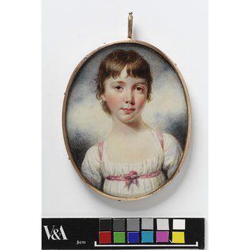 Portrait miniature - Portrait of an unknown girl Portrait miniature - Portrait of an unknown girl