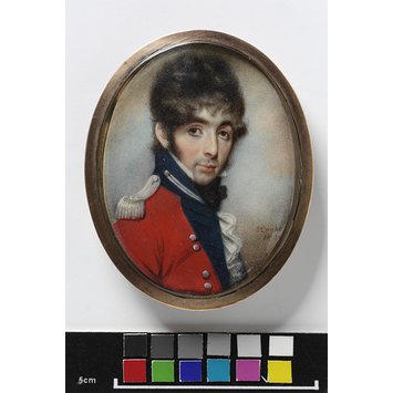 Portrait miniature - An Unknown officer Portrait miniature - An Unknown officer