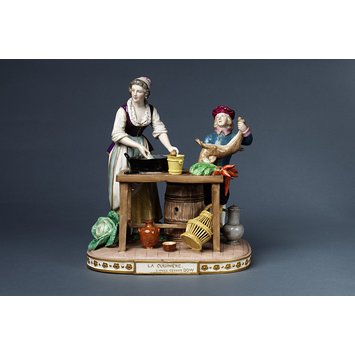 Figure group - La Cuisinière d'apres Gérard Dow Figure group - La Cuisinière d'apres Gérard Dow