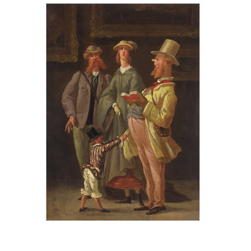 Oil painting - English Tourists at the Louvre Oil painting - English Tourists at the Louvre