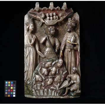 Panel - St Catherine and the burning of the Philosophers Panel - St Catherine and the burning of the Philosophers