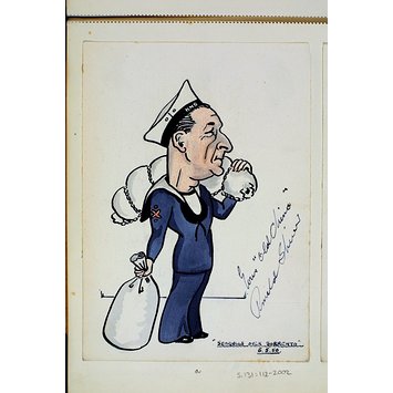 Caricature - Ronald Shiner in <i>Seagulls over Sorrento</i> Caricature - Ronald Shiner in <i>Seagulls over Sorrento</i>