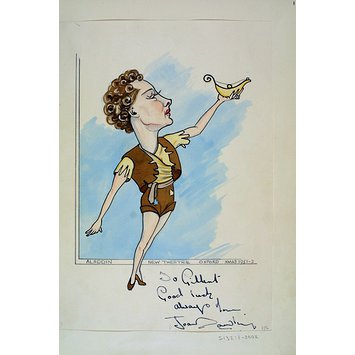 Caricature - Joan Dowling as Aladdin Caricature - Joan Dowling as Aladdin