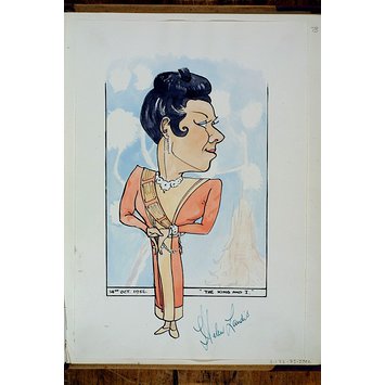 Caricature - Helen Landis in <i>The King and I</i> Caricature - Helen Landis in <i>The King and I</i>