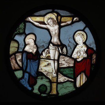 Roundel - The Crucifixion with the Virgin and St John Roundel - The Crucifixion with the Virgin and St John