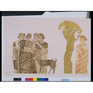 Print - Woman and goat Print - Woman and goat