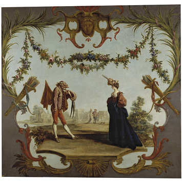 Oil painting - Capitano Cerimonia and Signora Lavinia Oil painting - Capitano Cerimonia and Signora Lavinia