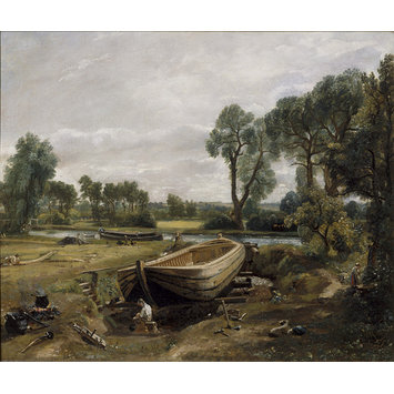 Boat-Building near Flatford Mill | John Constable | V&amp;A 