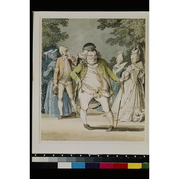 Satirical drawing - The Macaroni Satirical drawing - The Macaroni