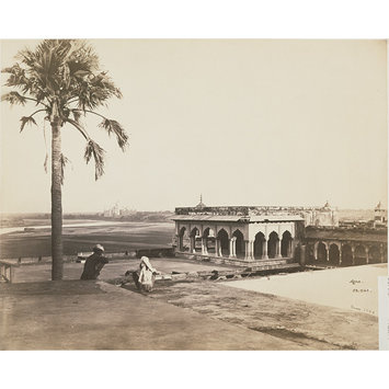 Photograph - Agra: the Fort, the Palace of Akbar, with Taj in the Distance Photograph - Agra: the Fort, the Palace of Akbar, with Taj in the Distance