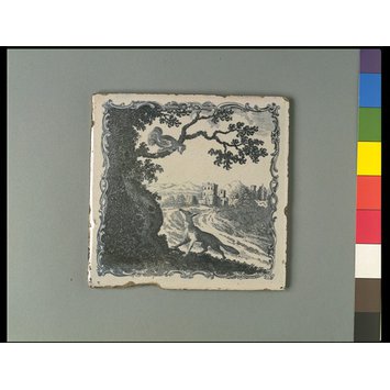 Tile - The Cock in the Tree and the Fox Tile - The Cock in the Tree and the Fox