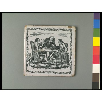 Tile - A Cleric and two gentlemen drinking at a table Tile - A Cleric and two gentlemen drinking at a table