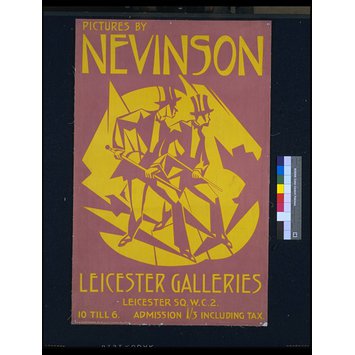 Poster - Pictures by Nevinson Poster - Pictures by Nevinson