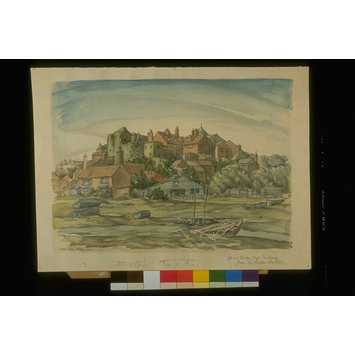 Watercolour - Ypres Tower, Rye, from the River Rother, Sussex Watercolour - Ypres Tower, Rye, from the River Rother, Sussex