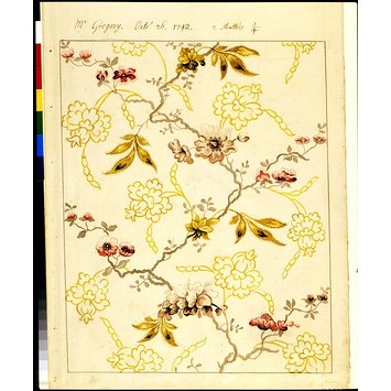 Design for a woven silk Design for a woven silk