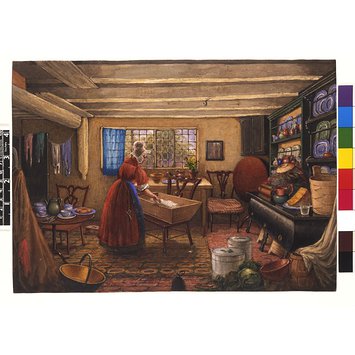 Watercolour - The Kitchen at Elmswell Hall, York Watercolour - The Kitchen at Elmswell Hall, York
