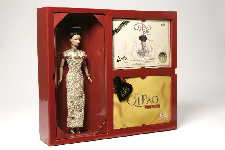 golden qipao barbie