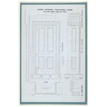 Print - Two inch internal four panel door Print - Two inch internal four panel door