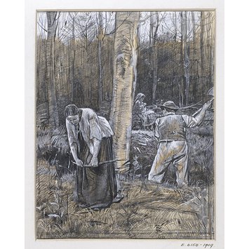 Illustration - Original drawing for an illustration to "A Dead Year" in "Poems by Jean Ingelow" Illustration - Original drawing for an illustration to "A Dead Year" in "Poems by Jean Ingelow"