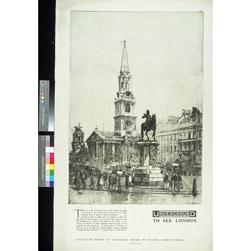 Poster - Trafalgar Square at Trafalgar Square or Charing Cross Stations Poster - Trafalgar Square at Trafalgar Square or Charing Cross Stations