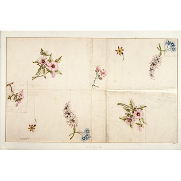 Drawing - Design for a woven silk Drawing - Design for a woven silk
